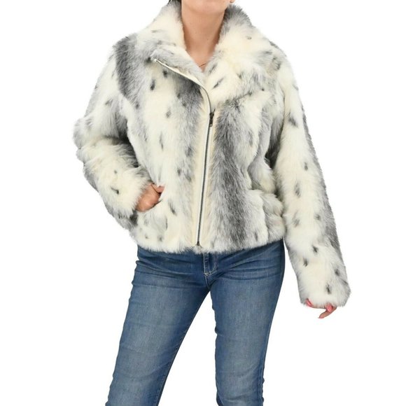NEW RANDOLPH DUKE The Look VTG Womens Sz S Genuine Leather Faux Fur Moto Jacket